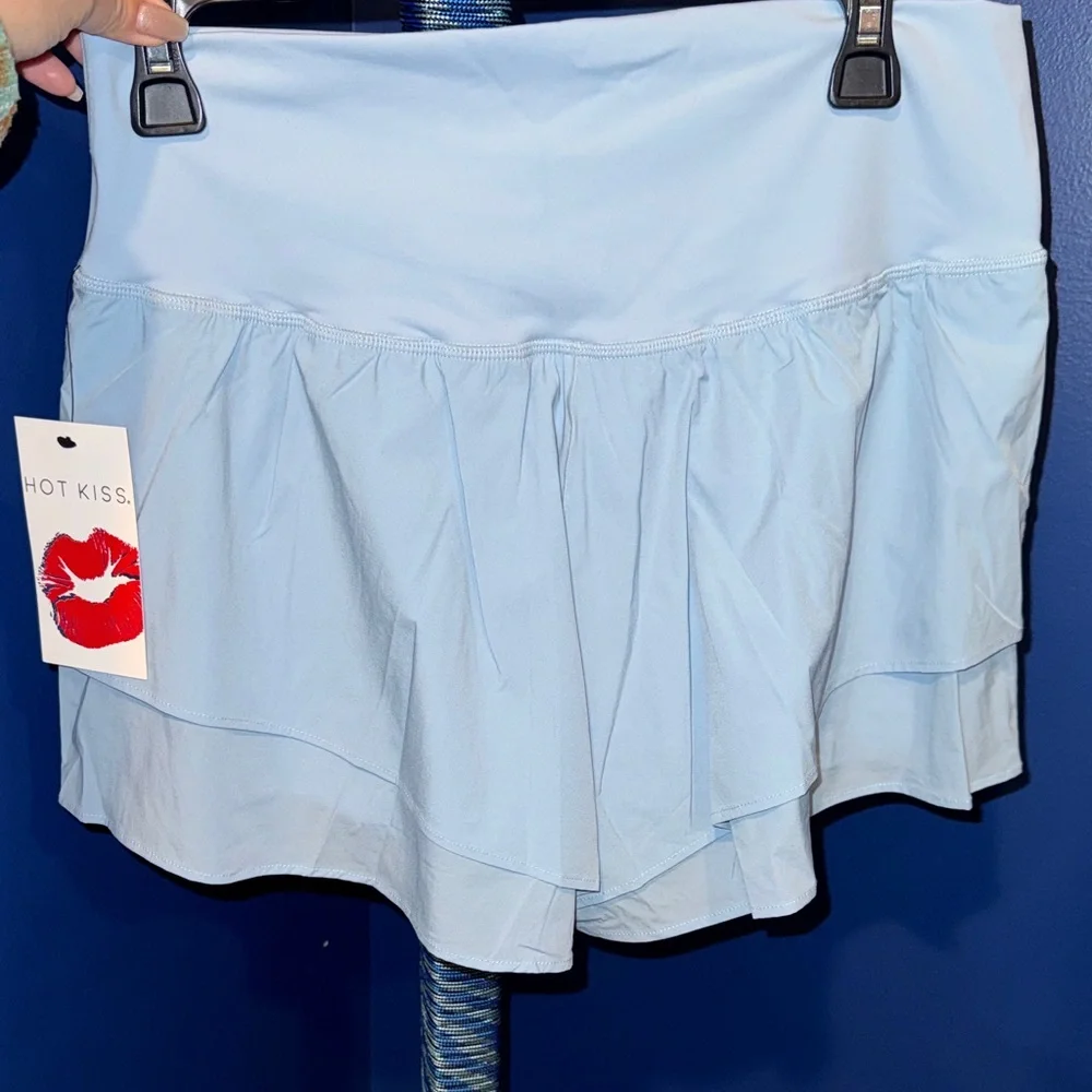 Hot Kiss- NWT Light Blue High Rise Flutter Pants Size Large - Picture 6 of 15